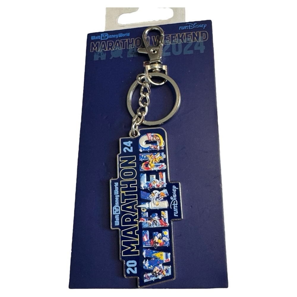 Disney Marathon Weekend Keychain - Blue